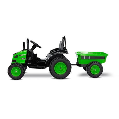 Tractor electric cu remorca si telecomanda Toyz HECTOR 12V Verde, Culoare: Verde - poza 4 - ExclusivMAG.ro