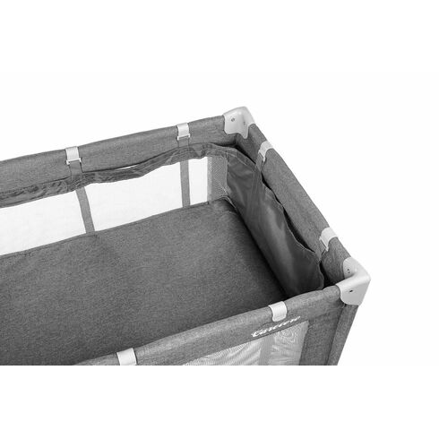 Patut pliant cu etaj intermediar Caretero BASIC PLUS Graphite, Culoare: Gri, Dimensiuni: 120x60 - poza 2 - ExclusivMAG.ro