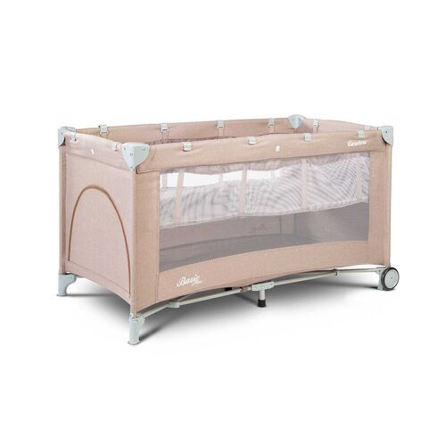 Patut pliant cu etaj intermediar Caretero BASIC PLUS Beige, Culoare: Crem, Dimensiuni: 120x60