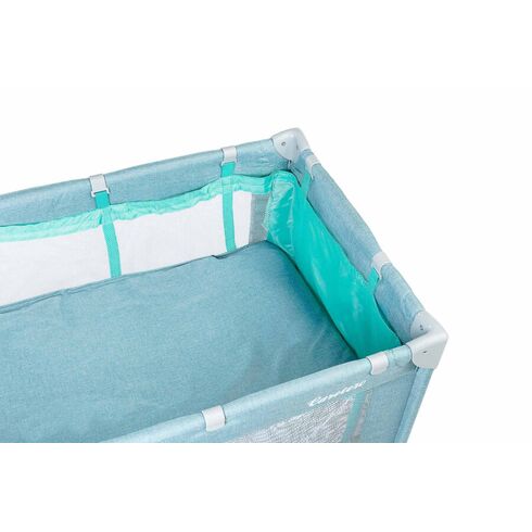 Patut pliant cu etaj intermediar Caretero BASIC PLUS Blue, Culoare: Blue, Dimensiuni: 120x60,poza 3