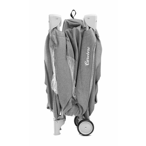 Patut pliant cu etaj intermediar Caretero BASIC PLUS Grey, Culoare: Gri deschis, Dimensiuni: 120x60,poza 5