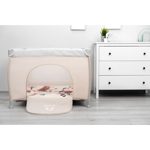 Tarc de joaca Caretero HOLIDAY 100x100cm Maro, Culoare: Crem - poza 8 - ExclusivMAG.ro
