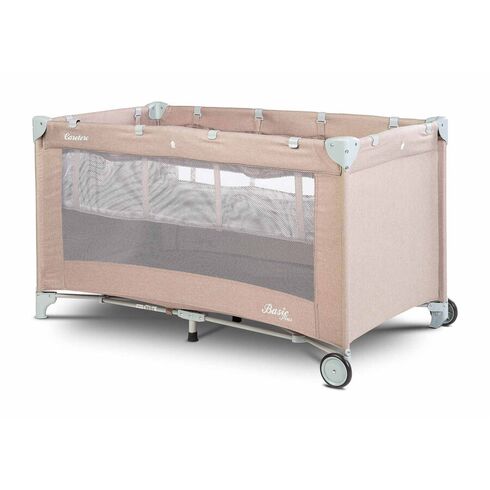 Patut pliant cu etaj intermediar Caretero BASIC PLUS Beige, Culoare: Crem, Dimensiuni: 120x60,poza 2  - ExclusivMAG.ro Patut pliant cu etaj intermediar Caretero BASIC PLUS Beige, Culoare: Crem, Dimensiuni: 120x60,poza 2