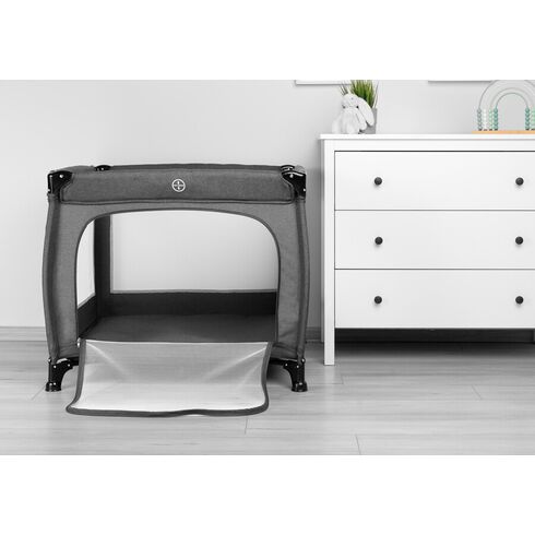 Tarc de joaca 83x83 cm Caretero QUADRA Grafit, Culoare: Negru,poza 7