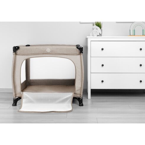Tarc de joaca 83x83 cm Caretero QUADRA Maro, Culoare: Crem - poza 6 - ExclusivMAG.ro