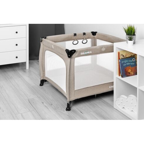 Tarc de joaca 83x83 cm Caretero QUADRA Maro, Culoare: Crem - poza 4 - ExclusivMAG.ro