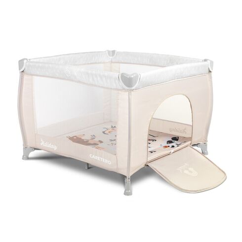 Tarc de joaca Caretero HOLIDAY 100x100cm Maro, Culoare: Crem - poza 2 - ExclusivMAG.ro
