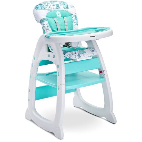 Scaun de masa transformabil Caretero HOMEE 2 in 1 Mint, Culoare: Turquoise,poza 3  - ExclusivMAG.ro Scaun de masa transformabil Caretero HOMEE 2 in 1 Mint, Culoare: Turquoise,poza 3