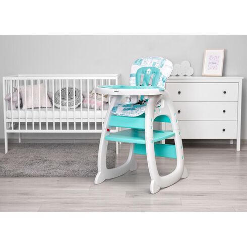 Scaun de masa transformabil Caretero HOMEE 2 in 1 Mint, Culoare: Turquoise,poza 9  - ExclusivMAG.ro Scaun de masa transformabil Caretero HOMEE 2 in 1 Mint, Culoare: Turquoise,poza 9