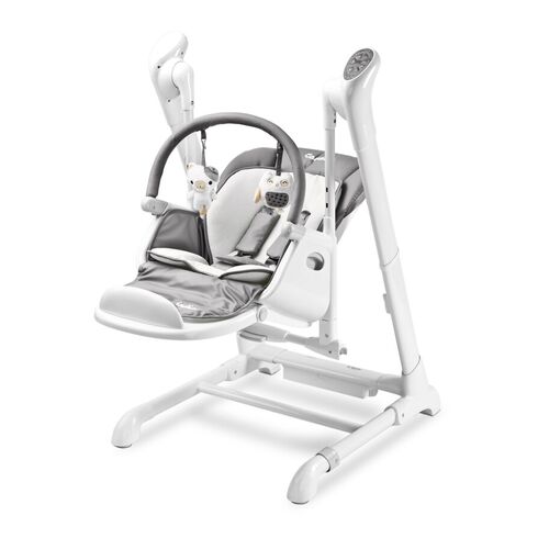 Scaun de masa cu leagan electric Caretero INDIGO 2 in 1 Grey, Culoare: Gri,poza 2