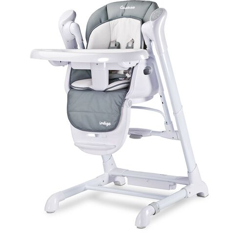 Scaun de masa cu leagan electric Caretero INDIGO 2 in 1 Grey, Culoare: Gri