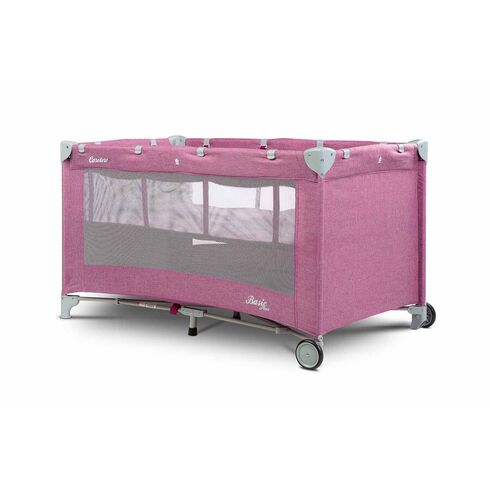 Patut pliant cu etaj intermediar Caretero BASIC PLUS Lavenda, Culoare: Mov, Dimensiuni: 120x60,poza 2