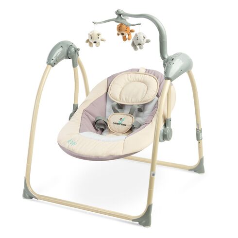 Leagan electric cu telecomanda Caretero LOOP Beige, Culoare: Crem