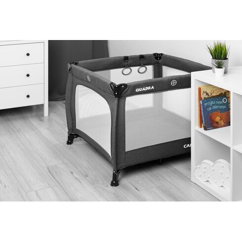 Tarc de joaca 83x83 cm Caretero QUADRA Grafit, Culoare: Negru,poza 6