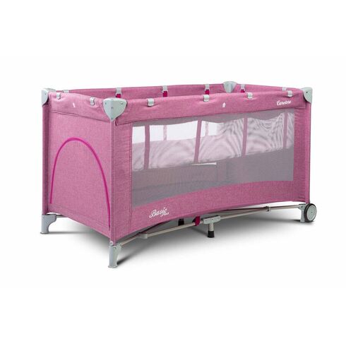 Patut pliant cu etaj intermediar Caretero BASIC PLUS Lavenda, Culoare: Mov, Dimensiuni: 120x60