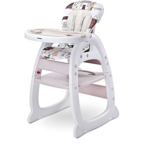 Scaun de masa transformabil Caretero HOMEE 2 in 1 Beige, Culoare: Crem