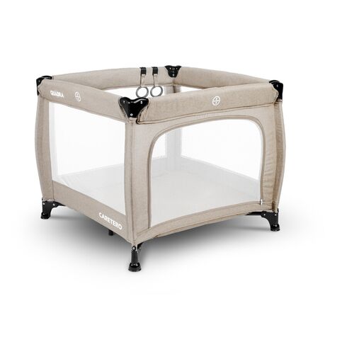 Tarc de joaca 83x83 cm Caretero QUADRA Maro, Culoare: Crem  - ExclusivMAG.ro