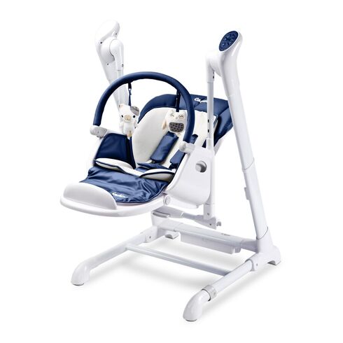 Scaun de masa cu leagan electric Caretero INDIGO 2 in 1 Navy, Culoare: Albastru,poza 2
