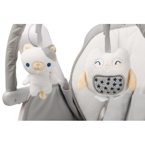 Scaun de masa cu leagan electric Caretero INDIGO 2 in 1 Grey, Culoare: Gri,poza 9