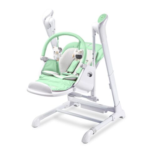 Scaun de masa cu leagan electric Caretero INDIGO 2 in 1 Mint, Culoare: Verde,poza 2