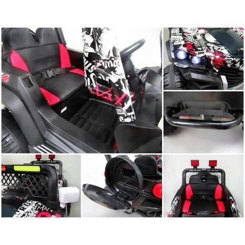 Masinuta electrica cu telecomanda 4 X 4 Buggy X7 R-Sport - Alb, Culoare: Alb/Negru,poza 5