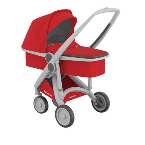 Carucior 2 In 1, Greentom, 100% Ecologic, Grey Red, Culoare: Rosu,poza 5