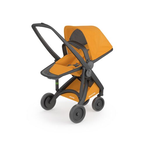 Carucior 2 In 1, Greentom, 100% Ecologic, Black Sunflower, Culoare: Galben,poza 6