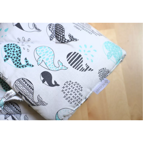 Pernita suplimentara pentru leagan bebelusi, Whale, Culoare: Blue,poza 2