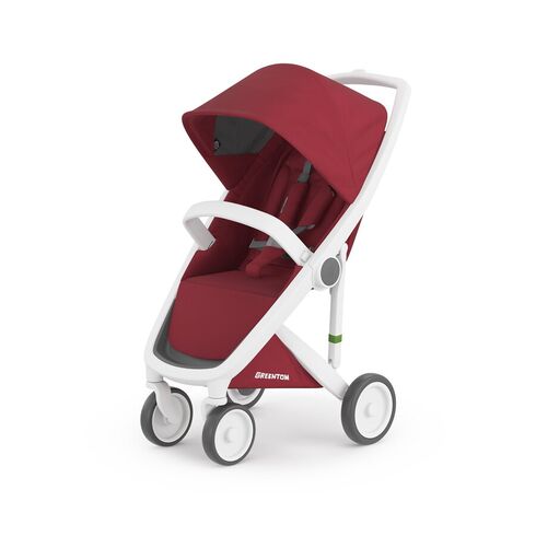 Carucior, Greentom, Classic Upp, 100% Ecologic, White Cherry, Culoare: Rosu