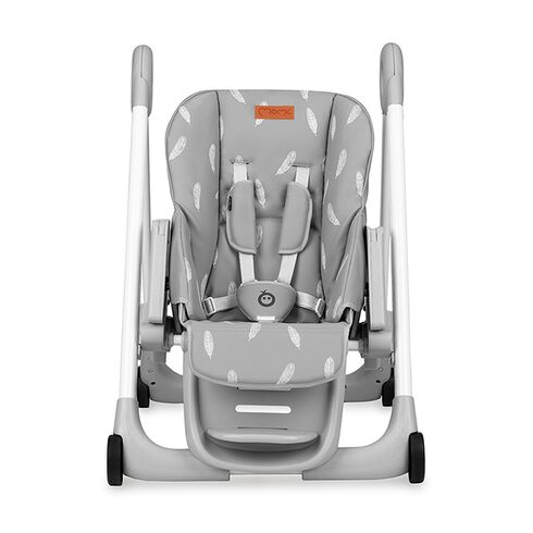 Scaun de masa copii Momi Luxuria, Piele ecologica, Dark Grey, Culoare: Gri,poza 6