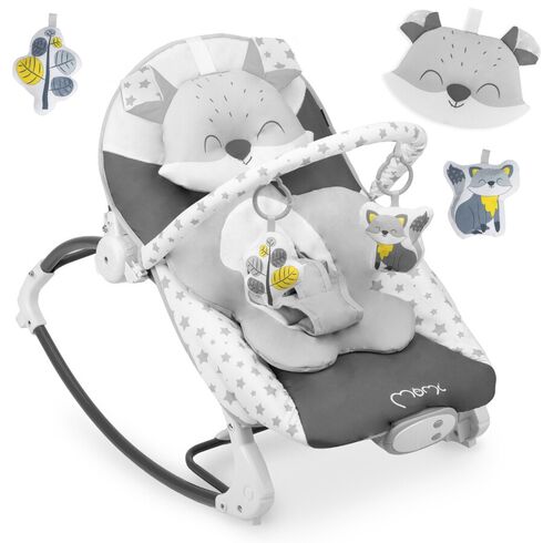 Bouncer MoMi Luis Grey, 0Luni+, Culoare: Gri,poza 2