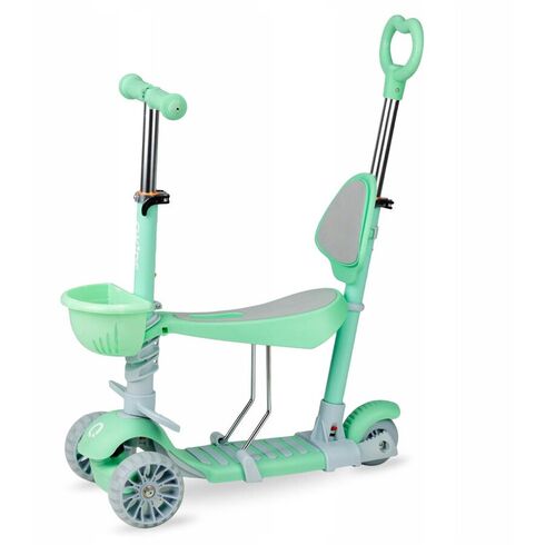 Trotineta 3 in 1, QKIDS, ILI Green, cu 3 roti, Culoare: Turquoise
