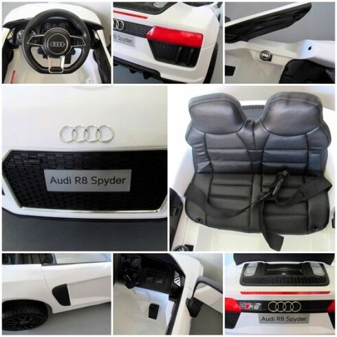 Masinuta electrica cu telecomanda Audi R8 R-Sport - Alb, Culoare: Alb, Capacitate acumulator: 6V,poza 5  - ExclusivMAG.ro Masinuta electrica cu telecomanda Audi R8 R-Sport - Alb, Culoare: Alb, Capacitate acumulator: 6V,poza 5