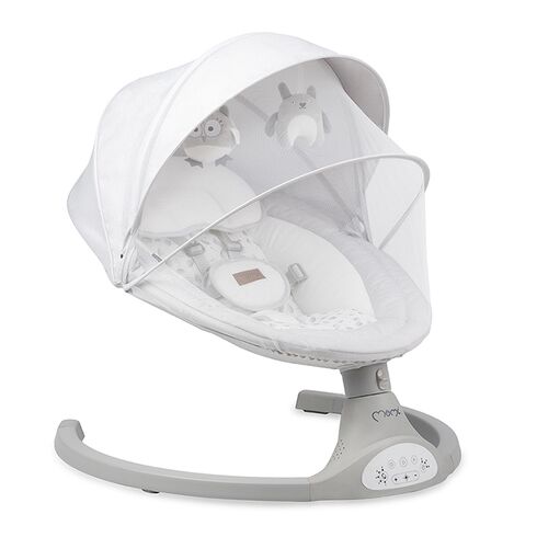 Balansoar electric MoMi Lami, Light Grey, Culoare: Gri deschis,poza 3