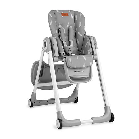 Scaun de masa copii Momi Luxuria, Piele ecologica, Dark Grey, Culoare: Gri