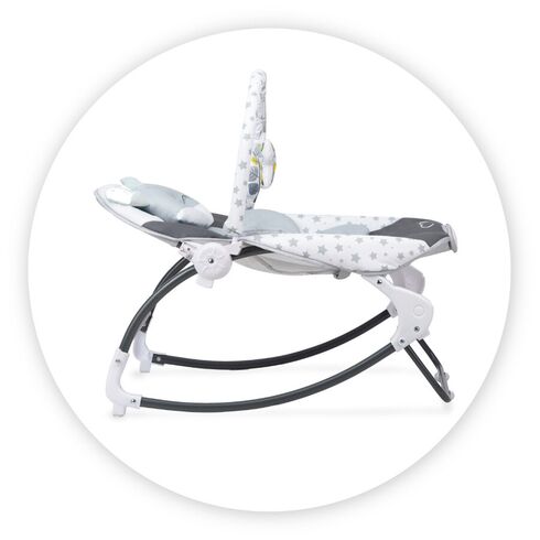 Bouncer MoMi Luis Grey, 0Luni+, Culoare: Gri,poza 3