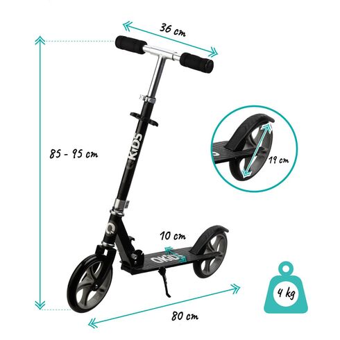 Trotineta freestyle, QKIDS, WEISS Green, Culoare: Turcoaz,poza 3