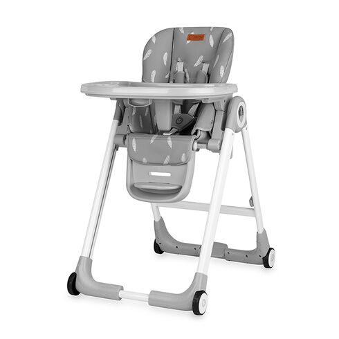 Scaun de masa copii Momi Luxuria, Piele ecologica, Dark Grey, Culoare: Gri,poza 2