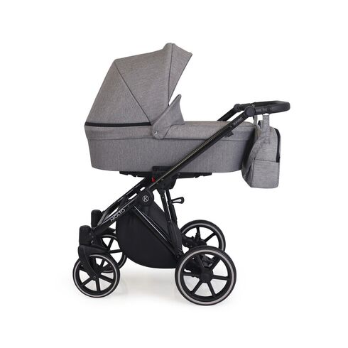 Carucior Kunert MOLTO 3 in 1 Negru/Flori cadru negru, Culoare: Negru - poza 4 - ExclusivMAG.ro