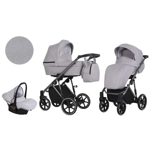Carucior Kunert MOLTO 3 in 1 Gri cadru grafit, Culoare: Gri deschis  - ExclusivMAG.ro