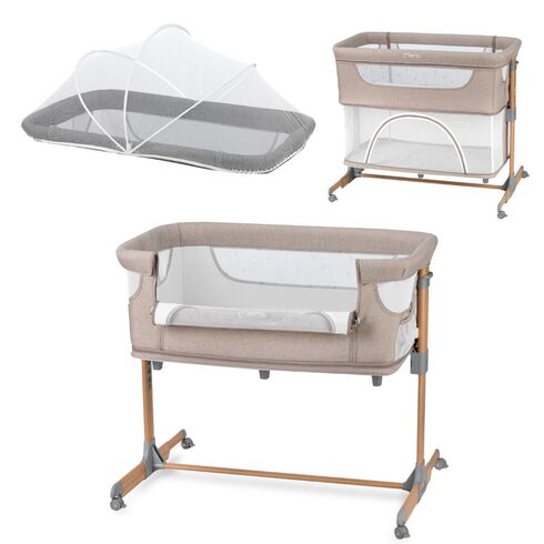 Co-sleeper MoMi, Smart Bed 4 in 1 Beige, Culoare: Crem,poza 2