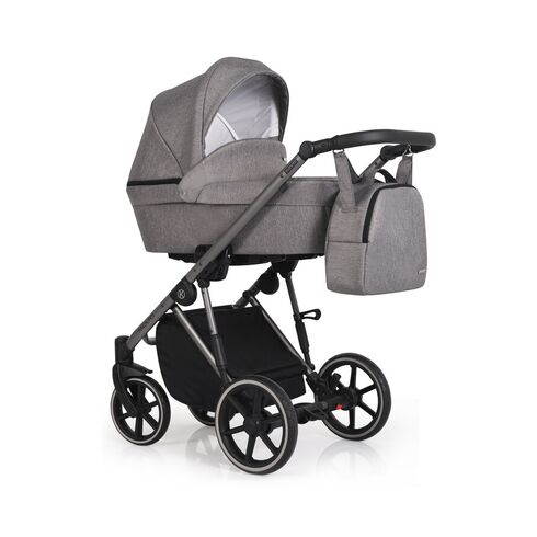 Carucior Kunert MOLTO 3 in 1 Grafit Jeans cadru grafit, Culoare: Gri - poza 4 - ExclusivMAG.ro
