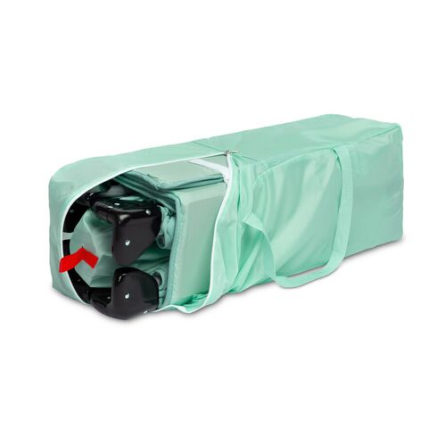 Patut pliabil cu etaj suplimentar si laterala reglabila Caretero ESTI Menta, Culoare: Turquoise, Dimensiuni: 120x60,poza 8  - ExclusivMAG.ro Patut pliabil cu etaj suplimentar si laterala reglabila Caretero ESTI Menta, Culoare: Turquoise, Dimensiuni: 120x60,poza 8