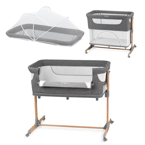 Co-sleeper Momi, Smart Bed 4 in 1 Grey, Culoare: Gri,poza 2