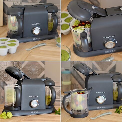 Robot Babycook Plus Dark Grey Beaba, Culoare: Gri,poza 5