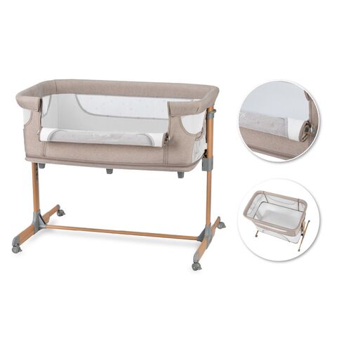 Co-sleeper MoMi, Smart Bed 4 in 1 Beige, Culoare: Crem,poza 4
