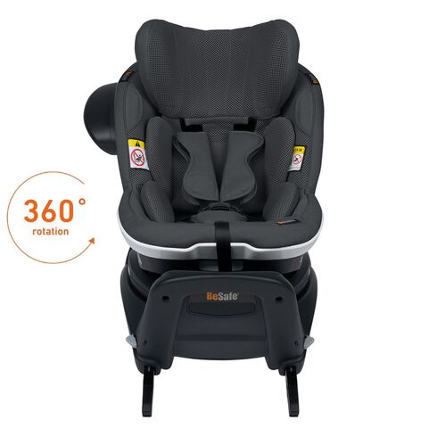 Scaun auto rotativ BeSafe iZi Turn i-Size - Anthracite Mesh, Culoare: Gri, Grupa: 61-105cm (4luni - 4ani),poza 2  - ExclusivMAG.ro Scaun auto rotativ BeSafe iZi Turn i-Size - Anthracite Mesh, Culoare: Gri, Grupa: 61-105cm (4luni - 4ani),poza 2