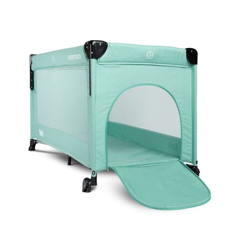 Patut pliabil cu etaj suplimentar si laterala reglabila Caretero ESTI Menta, Culoare: Turquoise, Dimensiuni: 120x60,poza 9  - ExclusivMAG.ro Patut pliabil cu etaj suplimentar si laterala reglabila Caretero ESTI Menta, Culoare: Turquoise, Dimensiuni: 120x60,poza 9