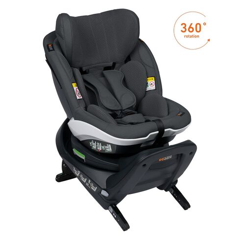 Scaun auto rotativ BeSafe iZi Turn i-Size - Anthracite Mesh, Culoare: Gri, Grupa: 61-105cm (4luni - 4ani),poza 3  - ExclusivMAG.ro Scaun auto rotativ BeSafe iZi Turn i-Size - Anthracite Mesh, Culoare: Gri, Grupa: 61-105cm (4luni - 4ani),poza 3