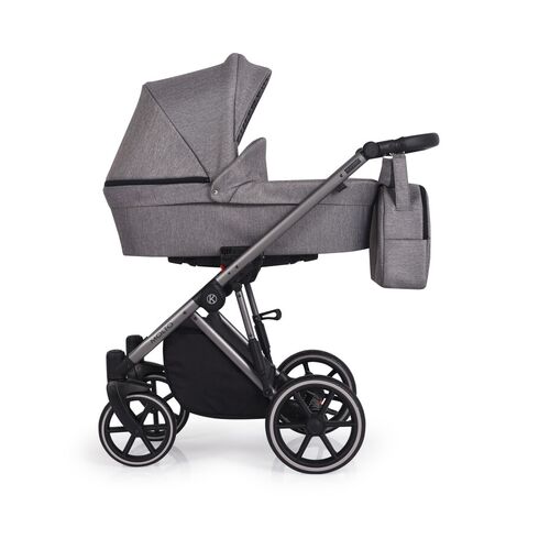 Carucior Kunert MOLTO 3 in 1 Gri/Flori cadru grafit, Culoare: Gri deschis - poza 3 - ExclusivMAG.ro